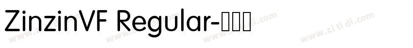 ZinzinVF Regular字体转换